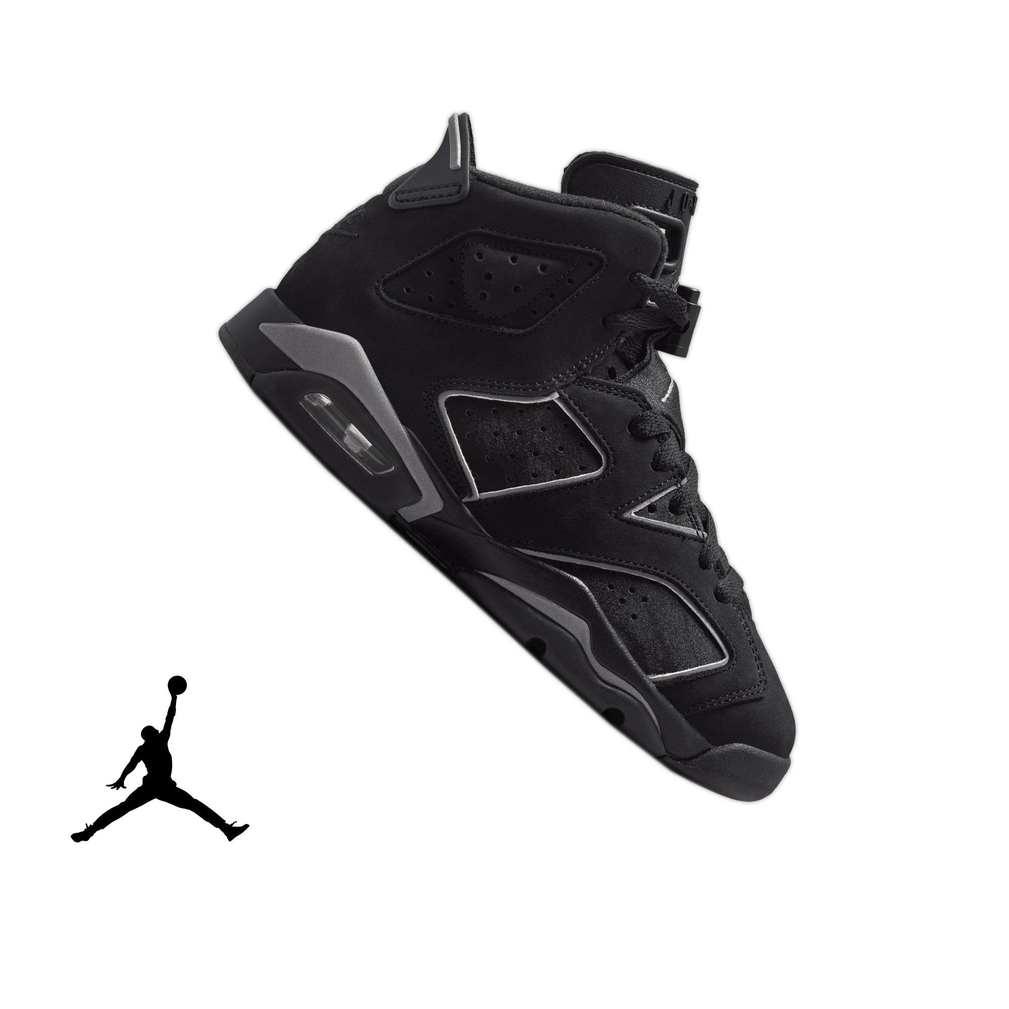Jordan 6 Retro &ldquo;Cap and Gown&rdquo; Grade School Kids' Shoe - BLACK/REFLECT SILVER